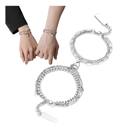 Set De Pulsera Pareja Iman Astronauta,regalo Amor Eterno