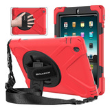 Funda Giratorio 360 Grados Correa Mano iPad 2, 3, 4/rojo