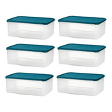 Tupper® Caja Organizadora 9,4lt X6 Tupperware® Libre De Bpa