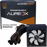 Fuente Pc Gamer Aureox Arxgu 550w Reales 80 Plus Bronze