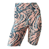 Calza Corta Deportiva Ciclista Estampada Mujer Lycra Gym