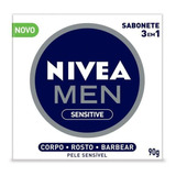 Sabonete Em Barra Nivea Men 3 Em 1 Sensitive 90g