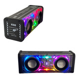 Mini Altavoz Bluetooth Mecánico Transparente, Luz Led Multi