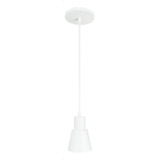 Pendente Cone 8,5cm E27 P/ Bancada Mesa Cozinha M5492 Cor Branco