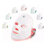 Máscara Led 7 Cores Fototerapia Facial Tratamento De Pele