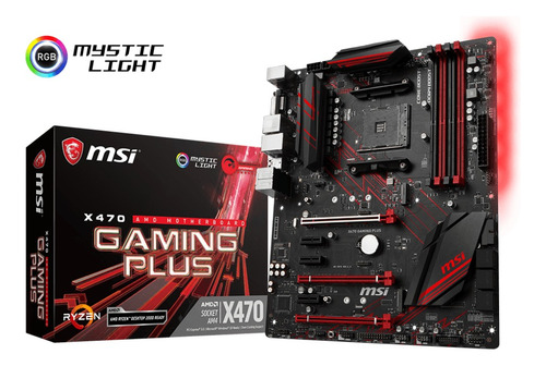 Placa Mãe Msi X470 Gaming Plus Amd Am4 Ddr4 Ryzen