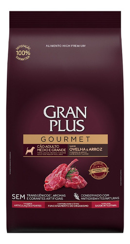 Ração Granplus Gourmet Cães Adultos Médio/gde Ovelha 15kg