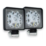 Juego Par Faros 9 Hiper Led Auxiliar Con Estrobo 4x4 Jeep