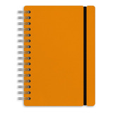 Cuaderno Studio A5 Rayado 80 Hojas Cuero Reciclado Duradero Color Pumpkin