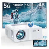 Proyector Bluetooth Wifi Hd 1080p 5g, Pantalla 450, Ailessom