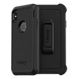 Funda Otterbox Defender Para iPhone XS Max Uso Rudo Con Clip Color Negro