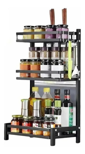 Organizador Cocina Especiero Rack 3 Niveles Especias Metal 