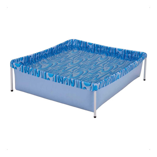 Piscina Infantil Estruturada Quadrada 400 Litros Em Pvc Mor