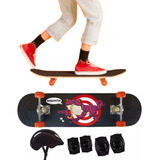 Kit Skate Infantil Sapo Joelheira Cotoveleira Capacete Mor Cor Preto Cor Das Rodas Vermelho E Preto Cor Dos Rolamentos Prta