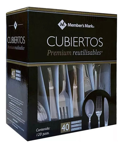 Cubiertos Lavables  Premium Plateados 120 Pz