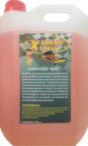 Mezcla Glow Combustible 15% Nitro Aeromodelismo Galón 3785cc