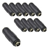 10 Adaptador Dc Hembra A Dc Hembra ( Dc5.5 X 2.5 Mm ) Color Negro