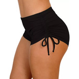 Short Sunkini Feminino Regulagem Lateral Praia Cintura Alta