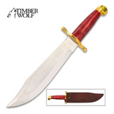 Cuchillo Bowie Timber Wolf Rose 41cm Caceria Caza Templario