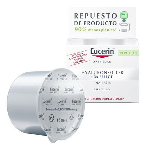 Eucerin Hyaluron Filler Repuesto Crema Facial Dí­a Piel Seca