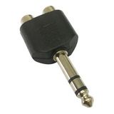 Adaptador Ficha 2 Rca Hemb A Plug 6,5mm Stereo