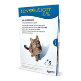 Revolution 6% Gatos Entre 2,6 E 7,5kg - 0,75ml - 3 Pip Azul