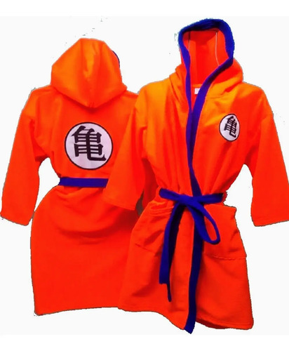 Bata De Baño Goku T-juvenil Unitalla - Ultra Calidad Capucha