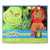 Peluche Para Mascotas Grinch Juguetes Mascotas 3 Pzas