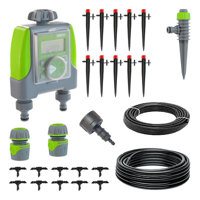 Kit Riego Automatico 10 Macetas Cesped Goteo Aspersion Cuota | Mismo precio en cuotas