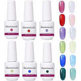 Esmalte - Libiuty Nail Polish Nail Gel Kit 6pcs 8ml Temperat