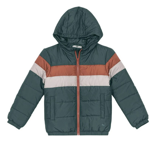 Jaqueta Infantil Masculina Puffer Carinhoso Kids C/ Capuz