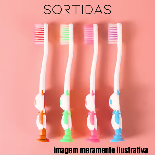 Escova De Dente Infantil Macia Desenho Sortido Colorida Top