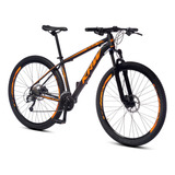 Bicicleta Aro 29 Krw Alumínio 24 Vel Freio A Disco X42 Cor Preto/laranja Fosco Tamanho Do Quadro 17