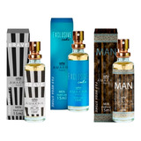Kit 3 Perfume Brave Exclusive Code Man Masculino Amakha