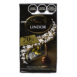 Lindt Lindor Chocolate Amargo 70% Cacao Con Relleno Suave 12