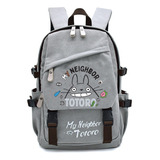 Totoro Backpack Anime Canvas Regalo De Alta Calidad