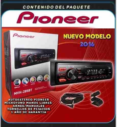 Estéreo Pioneer Mvh 285bt Con Usb Y Bluetooth