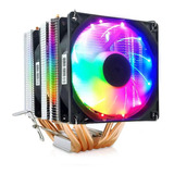 Disipador Cpu Rgb Doble Ventilador Base De Cobre Intel/amd