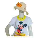 Blusa Camiseta Tshirt Feminina Mickey Disney Moda Blogueira