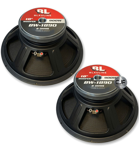 2 Woofer Blauline Bw 1890 Parlante 18 Pu 900w Bobina 3 A Cjf