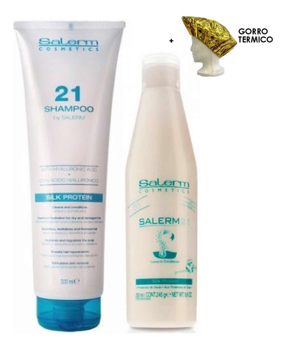 Salerm 21 Silk Protein Shampoo 300ml Y  Acondicionador 250ml