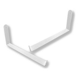 8 X Suporte Mão Francesa Invertida Para Prateleira 10 Cm Cor Branco