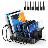 Charging Station For Multiple Devices 68w 6 Ports Usb Charge