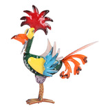 Figura Decorativa De Metal Con Forma De Gallo Para Jardín