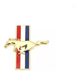 1 Emblema Ford Mustang Cavalo Dourado Cromo Adesivo