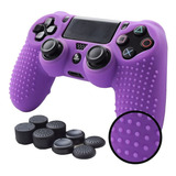 Puños De Controlador Ps4, Juego De Funda De Silicona Antides