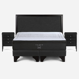 Cama Tempo Super King  + Respaldo Nolita Y Velador Issey