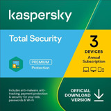 Licencia Kaspersky Total Security 3 Pc 1 Año