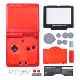 Carcasa Para Game Boy Advance (gba) Sp Rojo (clear)