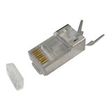 Kit Com 10 Conector Macho Rj45 Cat.6a/7, Blindado, 8x8 Vias